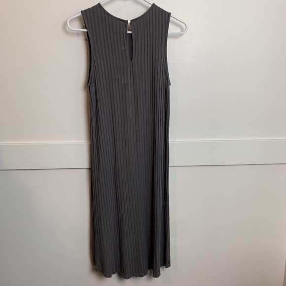 Apt. 9 Gray Sparkly Pleated Keyhole Sleeveless Mini Dress - Picture 2 of 6